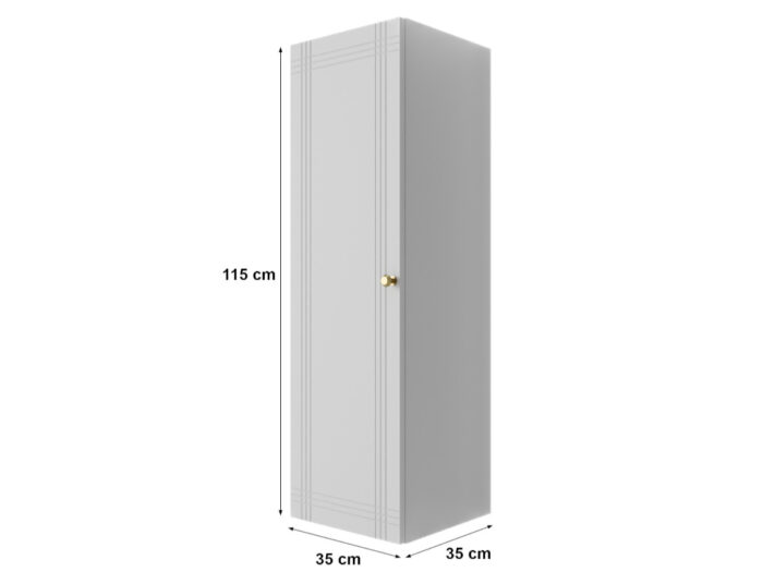 Szafka Modułowa Biała 115 CM - Stwórz Własny Zestaw Mebli - Frezowane Malowane Fronty MDF - SN5