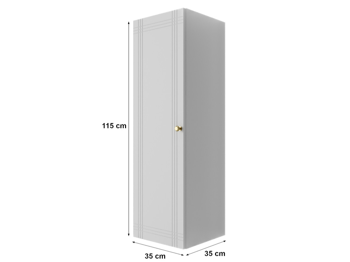 Szafka Modułowa Biała 115 CM - Stwórz Własny Zestaw Mebli - Frezowane Malowane Fronty MDF - SN5