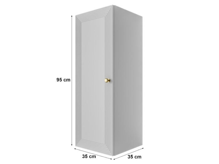 Szafka Modułowa Biała 95 CM - Stwórz Własny Zestaw Mebli - Frezowane Malowane Fronty MDF - SN4