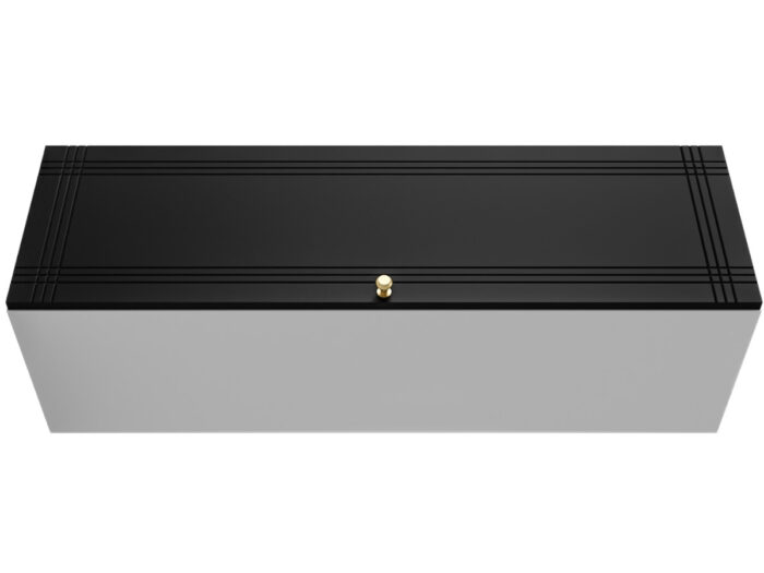 Szafka Modułowa 115x35 CM - Stwórz Własny Zestaw Mebli - Frezowane Malowane Fronty MDF - SN5 Biało Czarna