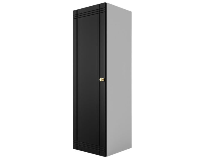 Szafka Modułowa 115x35 CM - Stwórz Własny Zestaw Mebli - Frezowane Malowane Fronty MDF - SN5 Biało Czarna