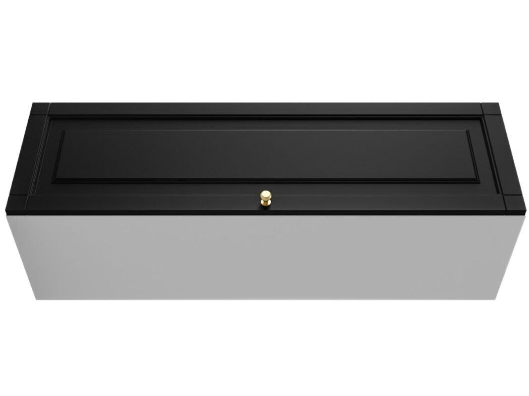 Szafka Modułowa 115x35 CM - Stwórz Własny Zestaw Mebli - Frezowane Malowane Fronty MDF - SN5 Biało Czarna