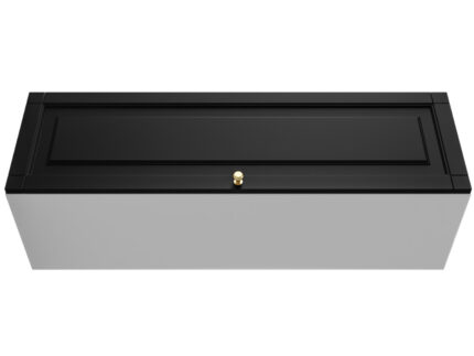 Szafka Modułowa 115x35 CM - Stwórz Własny Zestaw Mebli - Frezowane Malowane Fronty MDF - SN5 Biało Czarna