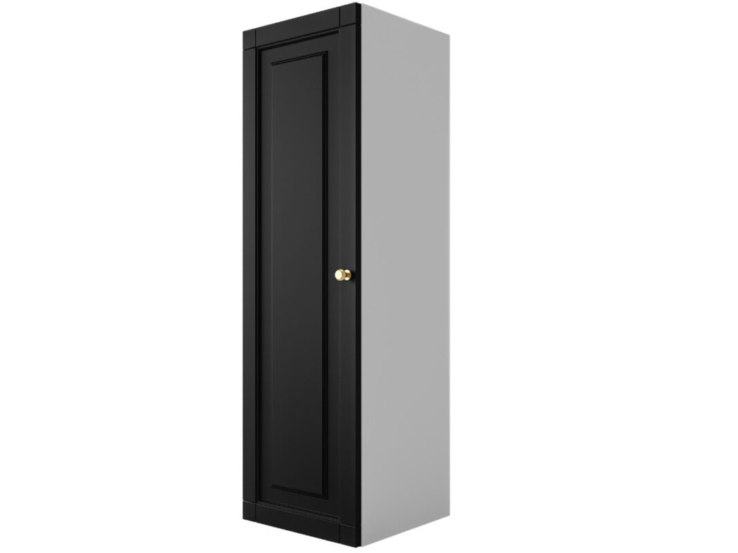Szafka Modułowa 115x35 CM - Stwórz Własny Zestaw Mebli - Frezowane Malowane Fronty MDF - SN5 Biało Czarna