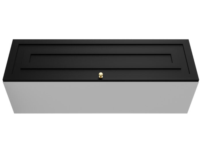Szafka Modułowa 115x35 CM - Stwórz Własny Zestaw Mebli - Frezowane Malowane Fronty MDF - SN5 Biało Czarna