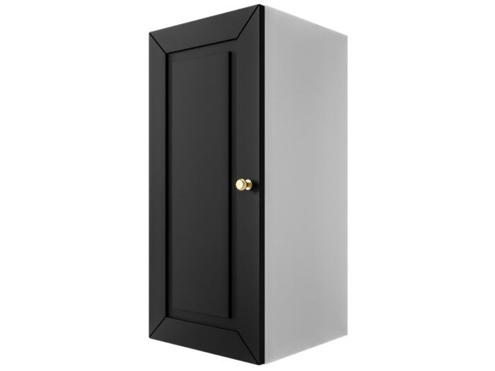 Szafka Modułowa 75x35 CM - Stwórz Własny Zestaw Mebli - Frezowane Malowane Fronty MDF - SN3 Biało Czarna