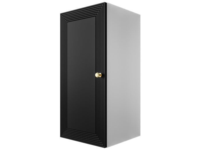 Szafka Modułowa 75x35 CM - Stwórz Własny Zestaw Mebli - Frezowane Malowane Fronty MDF - SN3 Biało Czarna