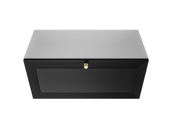 Szafka Modułowa 75x35 CM - Stwórz Własny Zestaw Mebli - Frezowane Malowane Fronty MDF + Wzory Do Wyboru - SN3 Biało Czarna