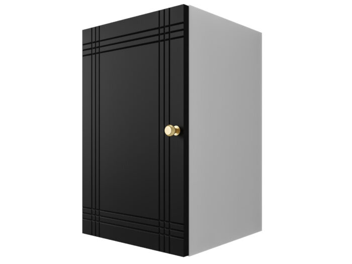 Szafka Modułowa 55x35 CM - Stwórz Własny Zestaw Mebli - Frezowane Malowane Fronty MDF - SN2 Biało Czarna