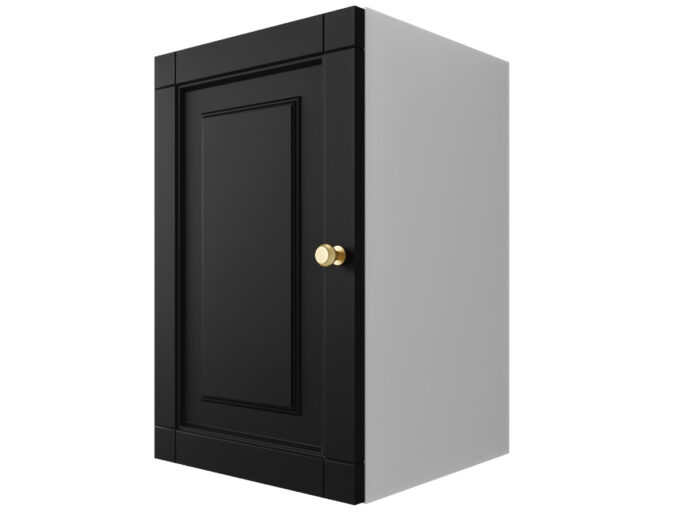Szafka Modułowa 55x35 CM - Stwórz Własny Zestaw Mebli - Frezowane Malowane Fronty MDF - SN2 Biało Czarna