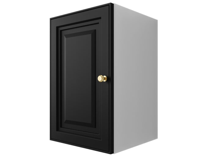 Szafka Modułowa 55x35 CM - Stwórz Własny Zestaw Mebli - Frezowane Malowane Fronty MDF - SN2 Biało Czarna