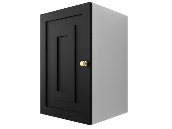 Szafka Modułowa 55x35 CM - Stwórz Własny Zestaw Mebli - Frezowane Malowane Fronty MDF - SN2 Biało Czarna