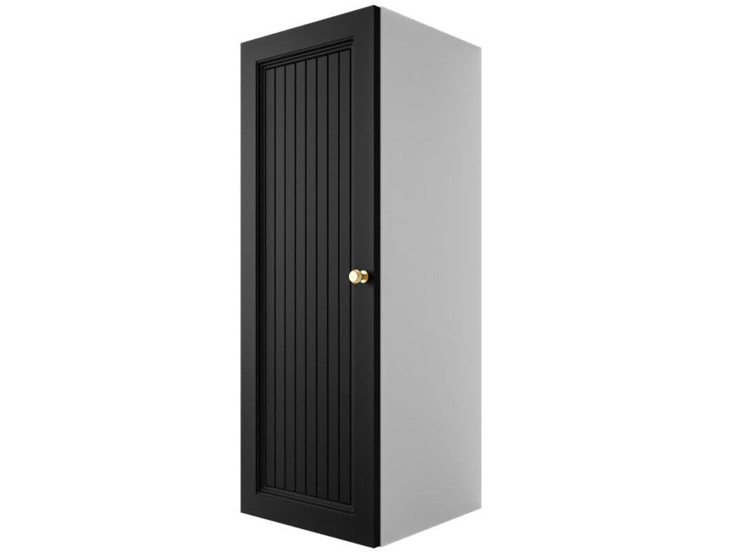 Szafka Modułowa 95x35 CM - Stwórz Własny Zestaw Mebli - Frezowane Malowane Fronty MDF - SN4 Biało Czarna