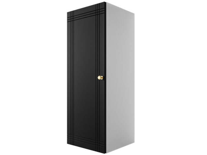 Szafka Modułowa 95x35 CM - Stwórz Własny Zestaw Mebli - Frezowane Malowane Fronty MDF - SN4 Biało Czarna