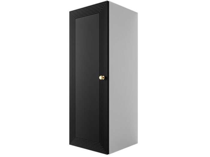 Szafka Modułowa 95x35 CM - Stwórz Własny Zestaw Mebli - Frezowane Malowane Fronty MDF - SN4 Biało Czarna