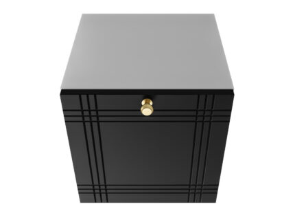 Szafka Modułowa 35X35 CM - Stwórz Własny Zestaw Mebli - Frezowane Malowane Fronty MDF - SN1 Biało Czarna