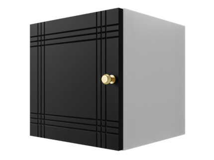 Szafka Modułowa 35X35 CM - Stwórz Własny Zestaw Mebli - Frezowane Malowane Fronty MDF - SN1 Biało Czarna