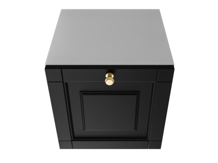 Szafka Modułowa 35X35 CM - Stwórz Własny Zestaw Mebli - Frezowane Malowane Fronty MDF - SN1 Biało Czarna