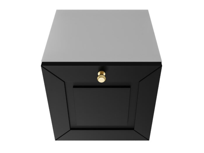 Szafka Modułowa 35X35 CM - Stwórz Własny Zestaw Mebli - Frezowane Malowane Fronty MDF - SN1 Biało Czarna