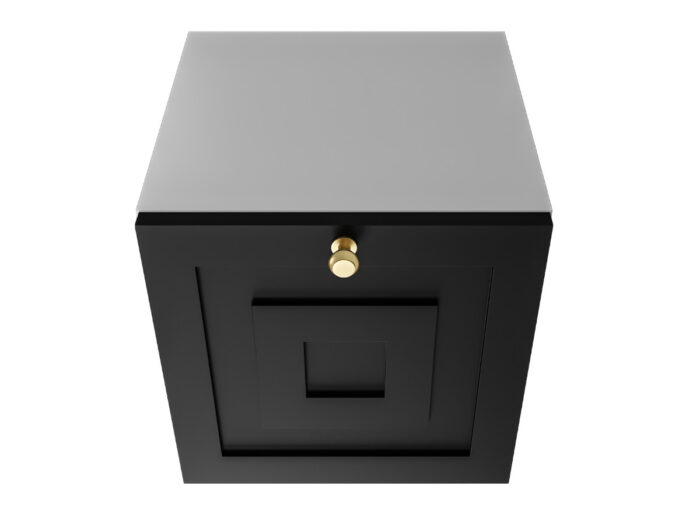 Szafka Modułowa 35X35 CM - Stwórz Własny Zestaw Mebli - Frezowane Malowane Fronty MDF - SN1 Biało Czarna