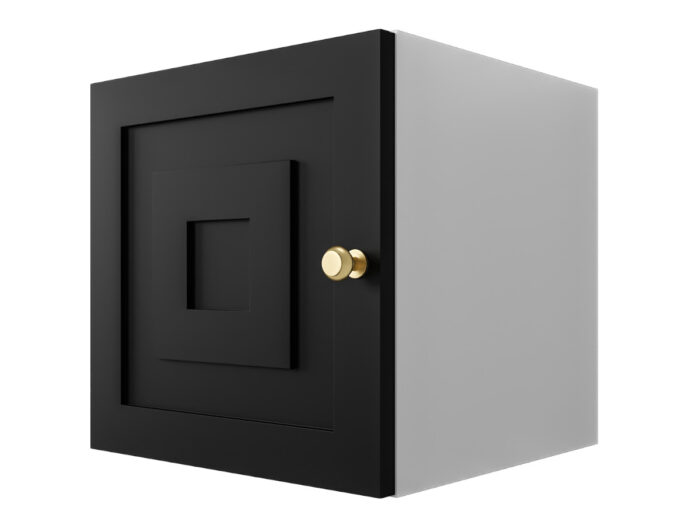 Szafka Modułowa 35X35 CM - Stwórz Własny Zestaw Mebli - Frezowane Malowane Fronty MDF - SN1 Biało Czarna