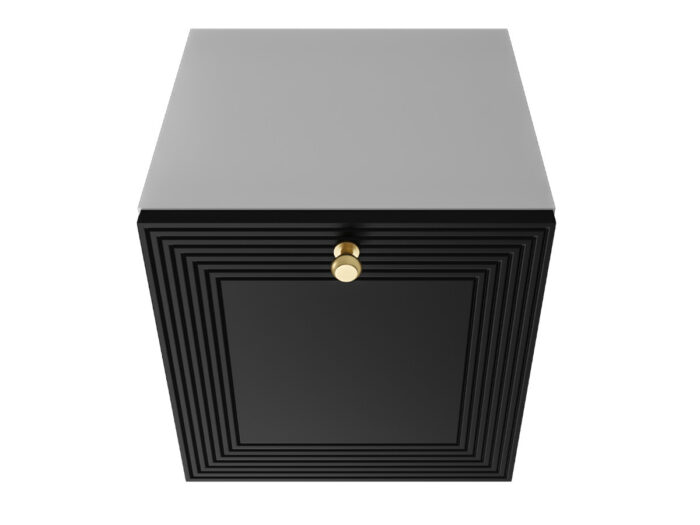 Szafka Modułowa 35X35 CM - Stwórz Własny Zestaw Mebli - Frezowane Malowane Fronty MDF - SN1 Biało Czarna