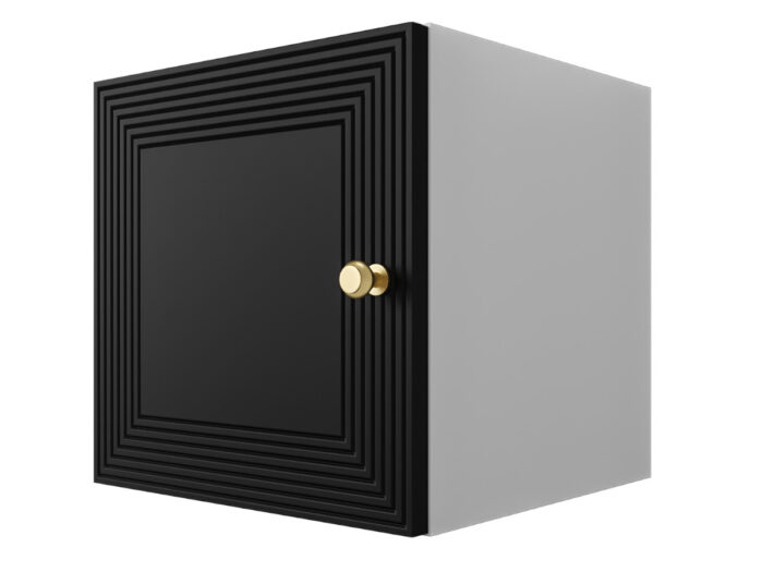 Szafka Modułowa 35X35 CM - Stwórz Własny Zestaw Mebli - Frezowane Malowane Fronty MDF - SN1 Biało Czarna