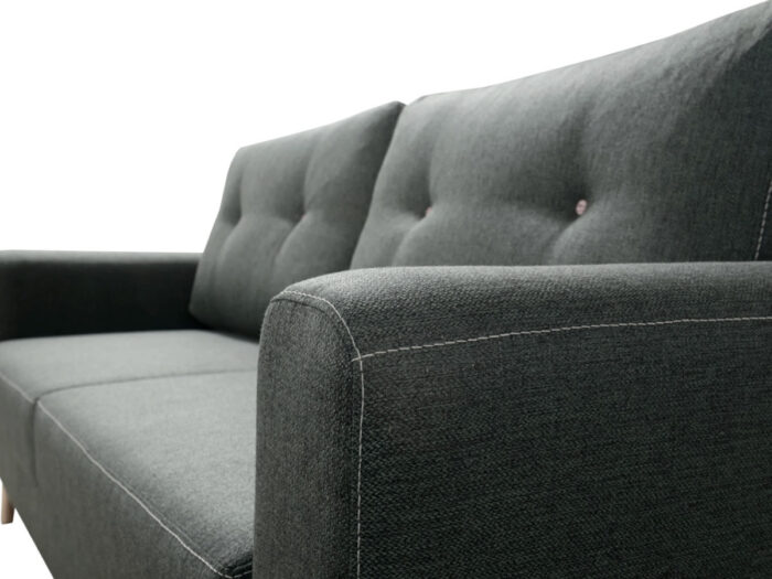 Klasyczna Kanapa Z Funkcją Spania 3 Osobowa Rozkładana Sofa 240 CM + Sprężyna Bonell Pianka Wysokoelastyczna - BIELLA