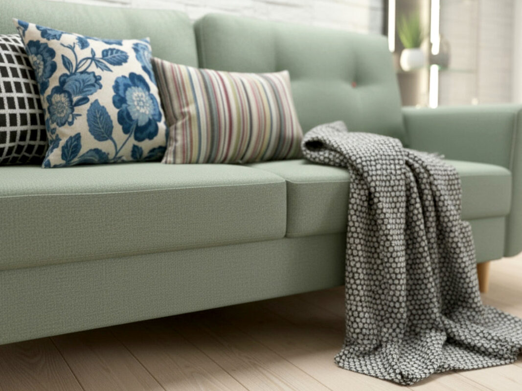 Klasyczna Kanapa Z Funkcją Spania 3 Osobowa Rozkładana Sofa 240 CM + Sprężyna Bonell Pianka Wysokoelastyczna - BIELLA