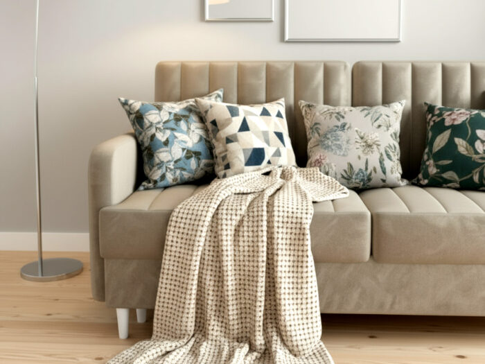 Sofa Rozkładana 222 CM Detal Kadr Frontalnie