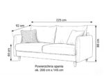 Sofa Rozkładana Karo 225 cm wymiary
