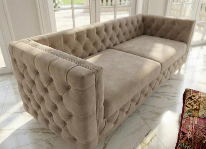 Zbliżenie na sofę chesterfield Aspen - Sofa Chesterfield 182 cm Aspen